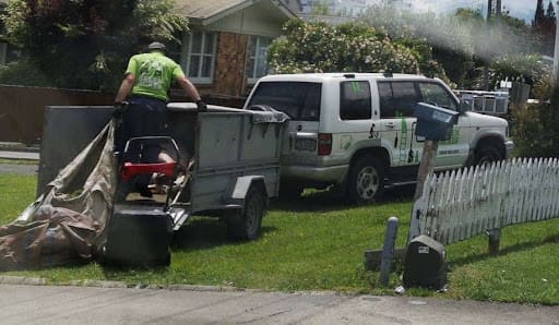 A lawn mowing franchise in operation A lawn mowing franchise in operation