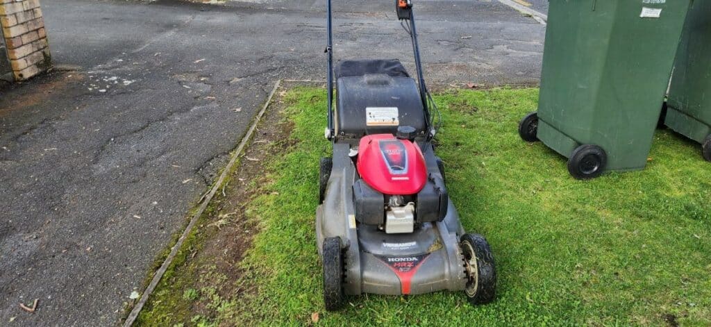 A Lawn mower on a lawn