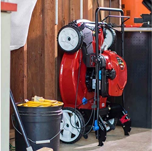 Can you store a lawnmower vertically?